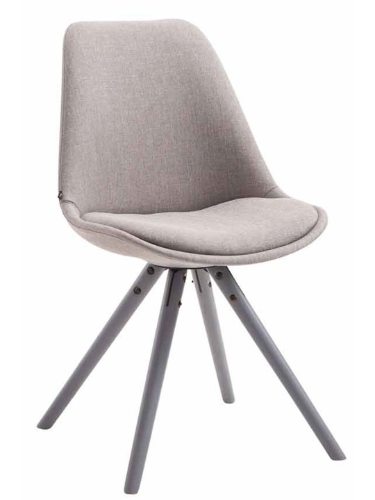Silla de visita tela Toulouse redonda, gris Silla de visita tela Toulouse redonda, gris
