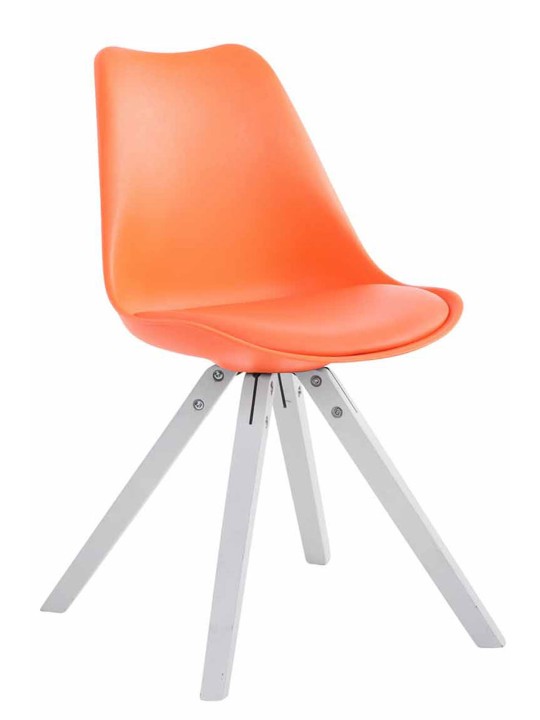 Silla de visita Toulouse polipiel Cuadrada, naranja Silla de visita Toulouse polipiel Cuadrada, naranja