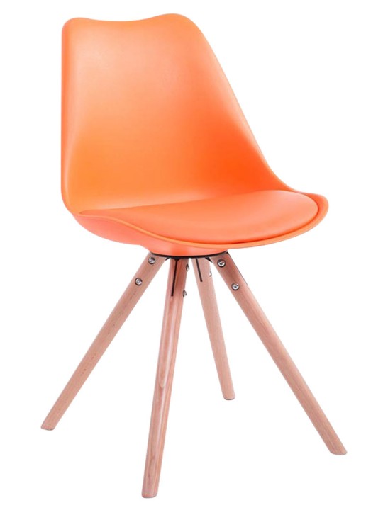 Silla de visita redonda Toulouse Natura, naranja Silla de visita redonda Toulouse Natura, naranja