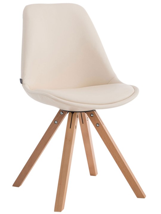 Silla de visita Laval Natura Square, crema Silla de visita Laval Natura Square, crema