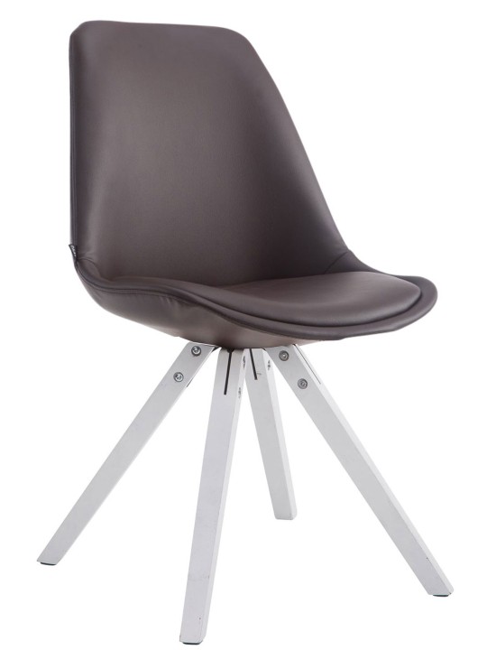 Silla de visita Laval Square, marrón