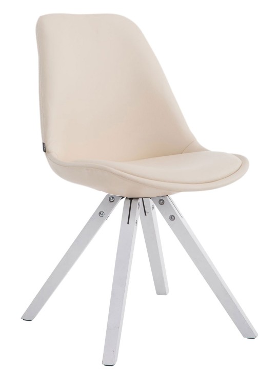 Silla de visita Laval Square, crema