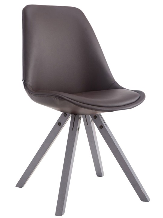 Silla de visita Laval Square gris, marrón