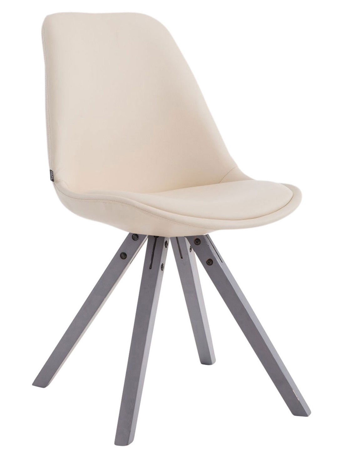 Silla de visita Laval Square gris, crema