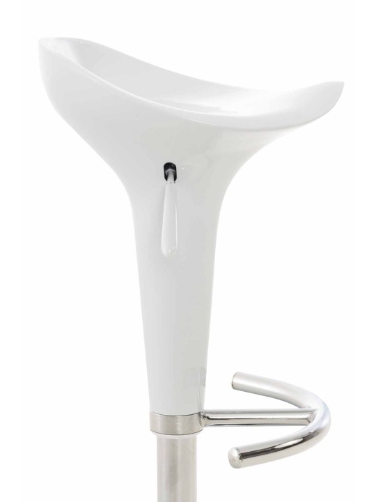 Juego de 2 taburetes de bar Saddle, blanco Juego de 2 taburetes de bar Saddle, blanco