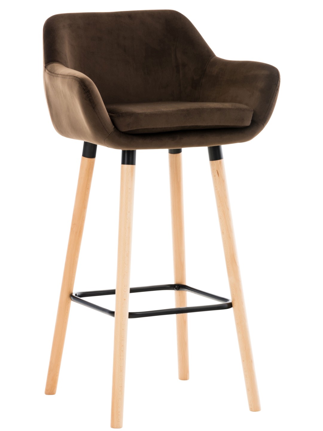Taburete de bar Grant terciopelo, marrón