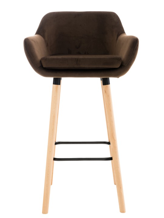 Taburete de bar Grant terciopelo, marrón Taburete de bar Grant terciopelo, marrón