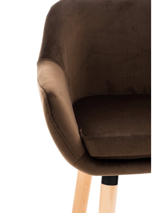 Taburete de bar Grant terciopelo, marrón Taburete de bar Grant terciopelo, marrón