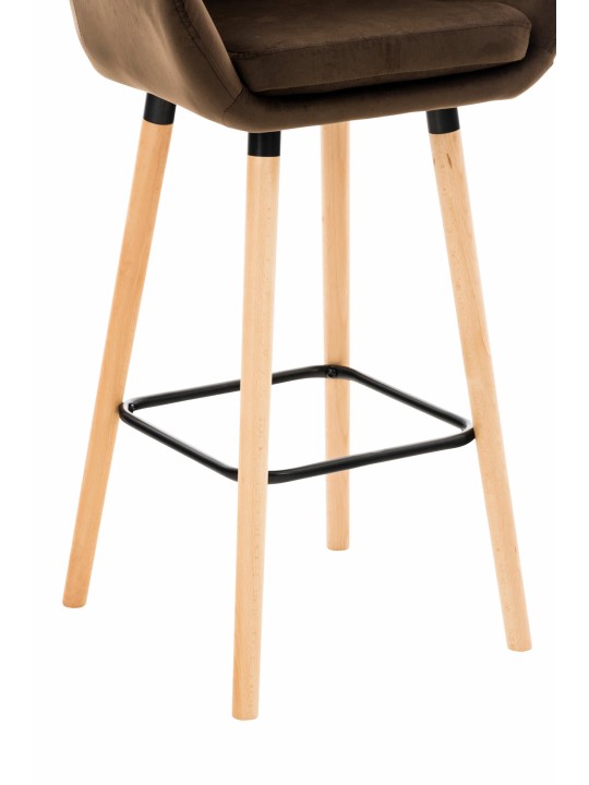 Taburete de bar Grant terciopelo, marrón Taburete de bar Grant terciopelo, marrón