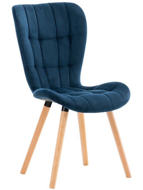 Silla Elda terciopelo, azul