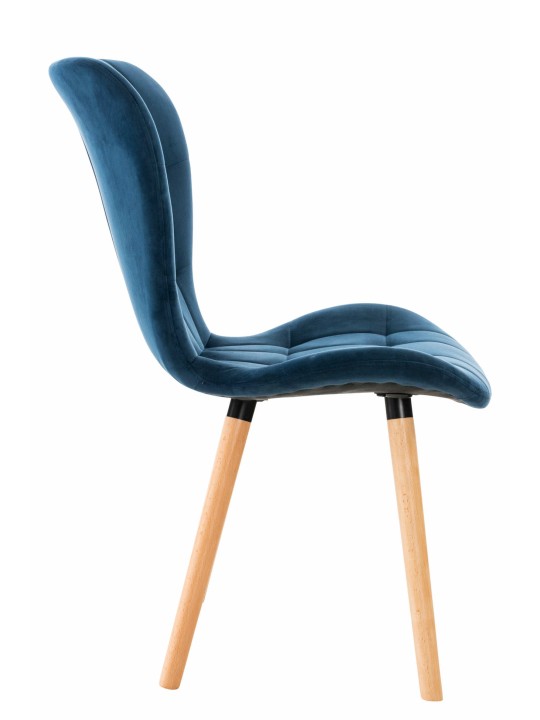 Silla Elda terciopelo, azul