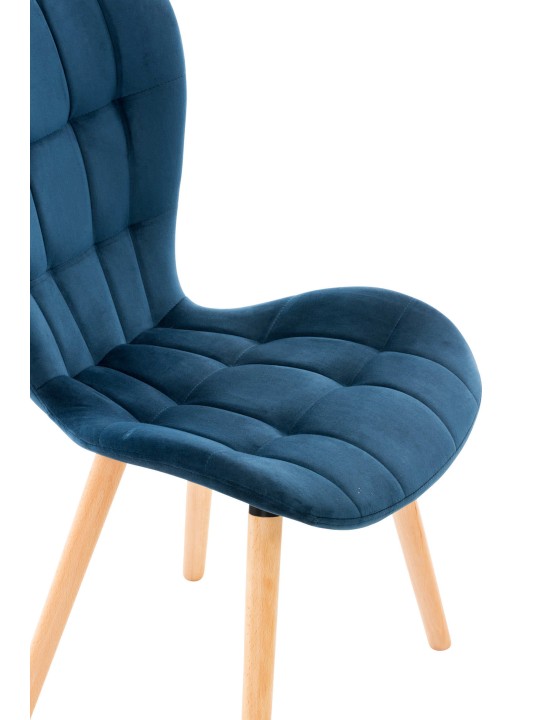 Silla Elda terciopelo, azul