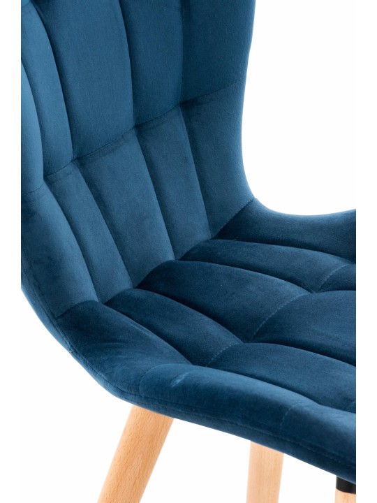 Silla Elda terciopelo, azul