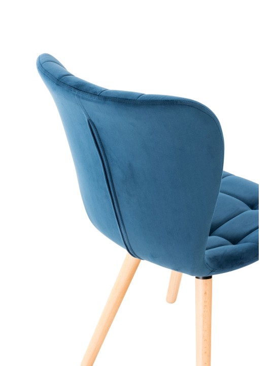 Silla Elda terciopelo, azul