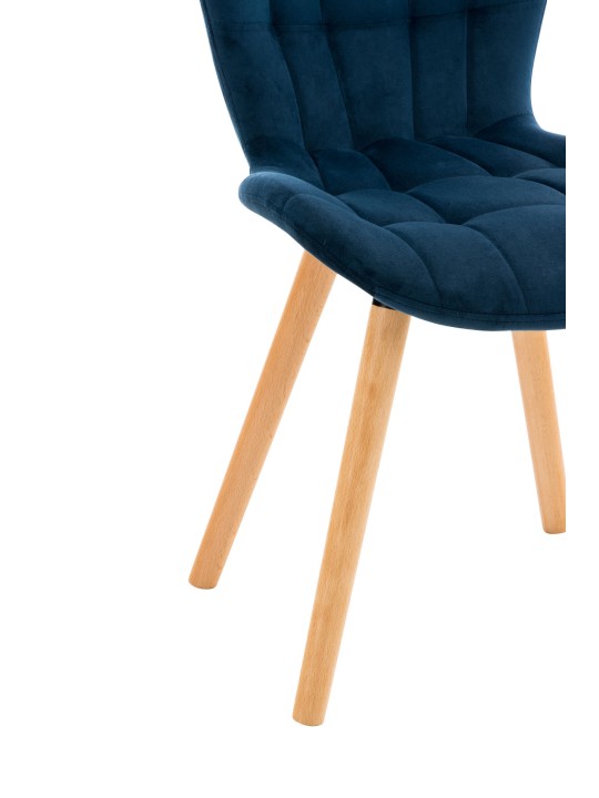 Silla Elda terciopelo, azul