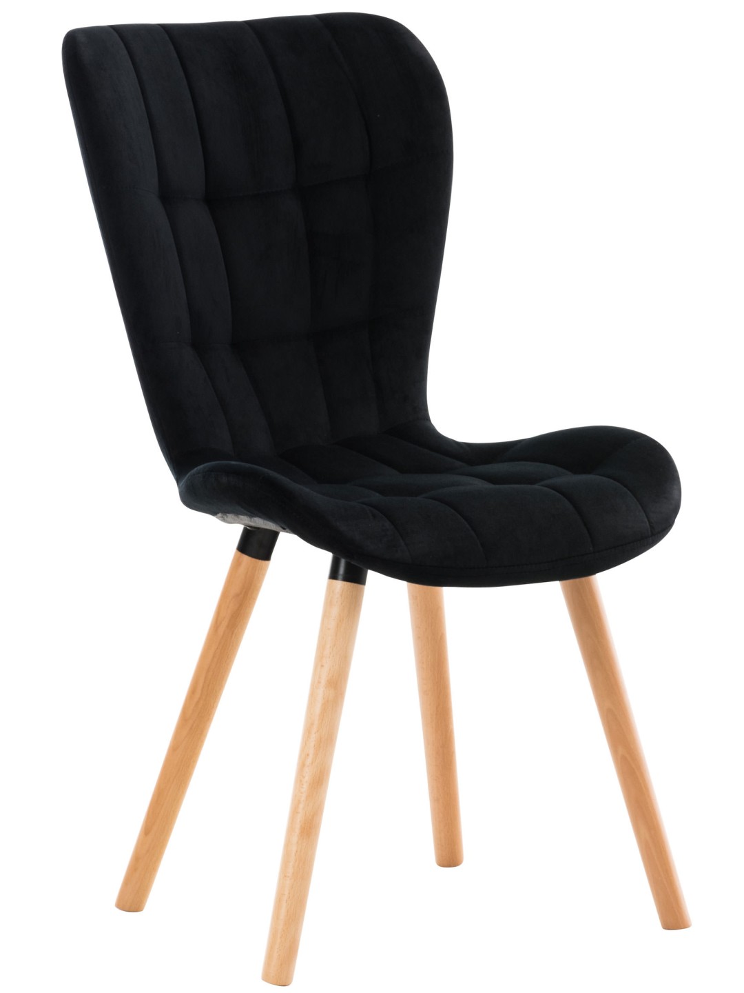 Silla Elda terciopelo, negro