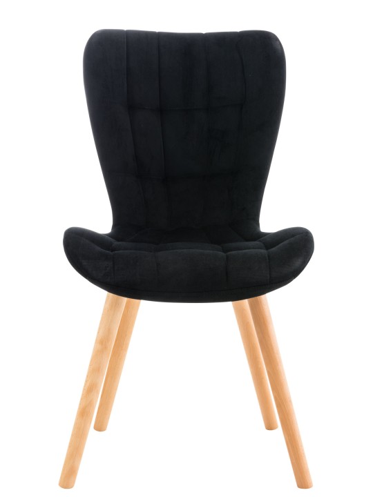 Silla Elda terciopelo, negro