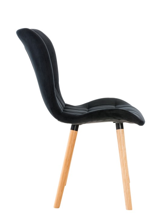 Silla Elda terciopelo, negro