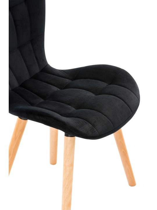 Silla Elda terciopelo, negro