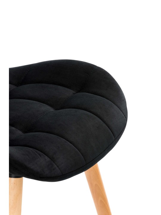 Silla Elda terciopelo, negro