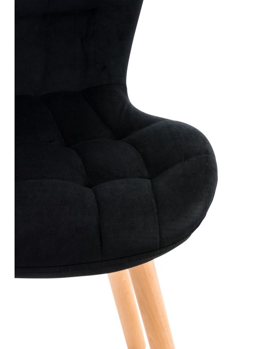 Silla Elda terciopelo, negro