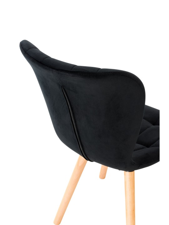 Silla Elda terciopelo, negro