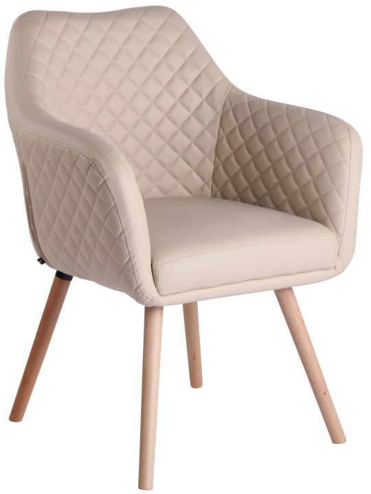 Silla de comedor Gent cuero sintético natura, crema Silla de comedor Gent cuero sintético natura, crema