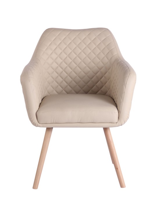 Silla de comedor Gent cuero sintético natura, crema Silla de comedor Gent cuero sintético natura, crema
