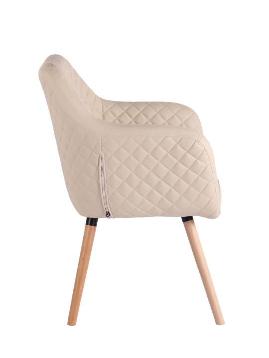 Silla de comedor Gent cuero sintético natura, crema Silla de comedor Gent cuero sintético natura, crema
