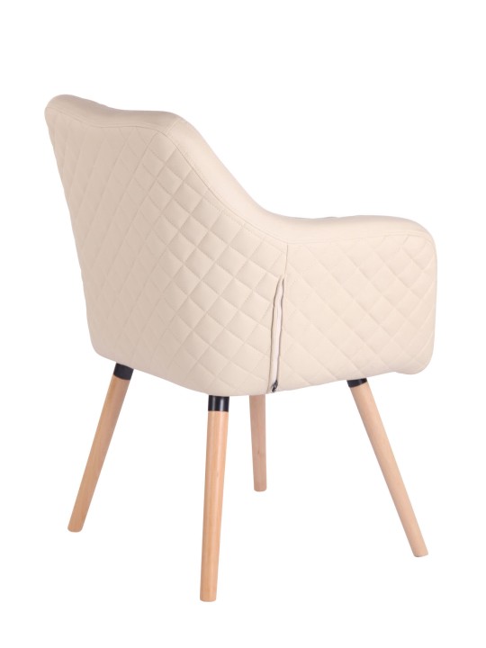 Silla de comedor Gent cuero sintético natura, crema Silla de comedor Gent cuero sintético natura, crema