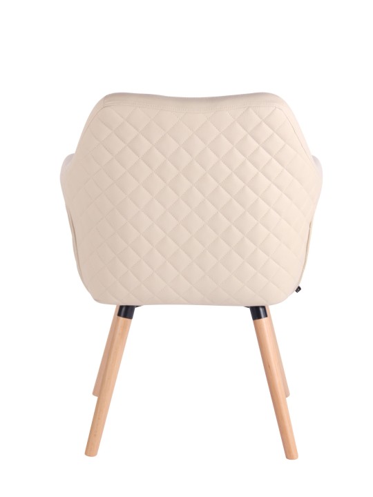 Silla de comedor Gent cuero sintético natura, crema Silla de comedor Gent cuero sintético natura, crema