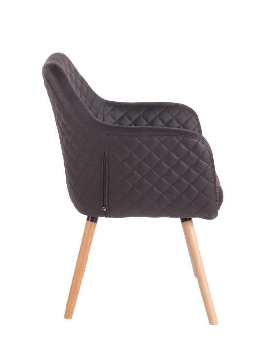 Silla de comedor Gent cuero sintético natura, marrón oscuro Silla de comedor Gent cuero sintético natura, marrón oscuro