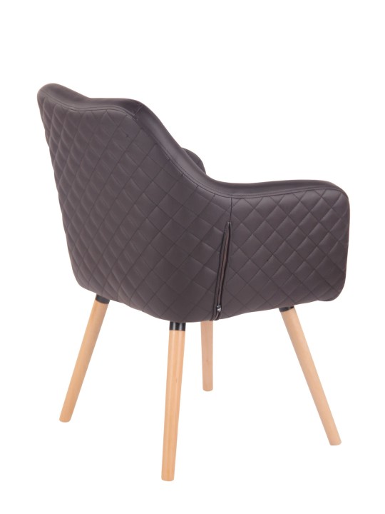 Silla de comedor Gent cuero sintético natura, marrón oscuro Silla de comedor Gent cuero sintético natura, marrón oscuro