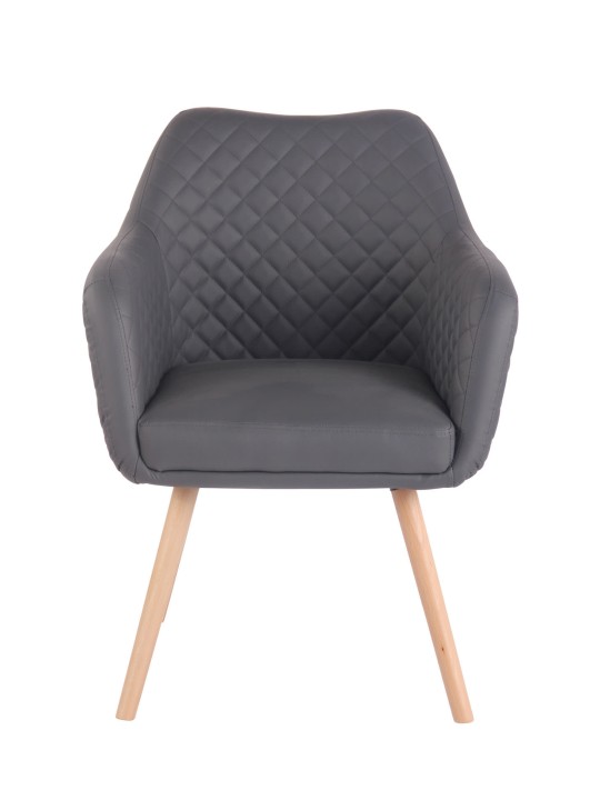 Silla de comedor Gent cuero sintético natura, gris Silla de comedor Gent cuero sintético natura, gris