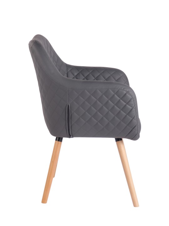 Silla de comedor Gent cuero sintético natura, gris Silla de comedor Gent cuero sintético natura, gris