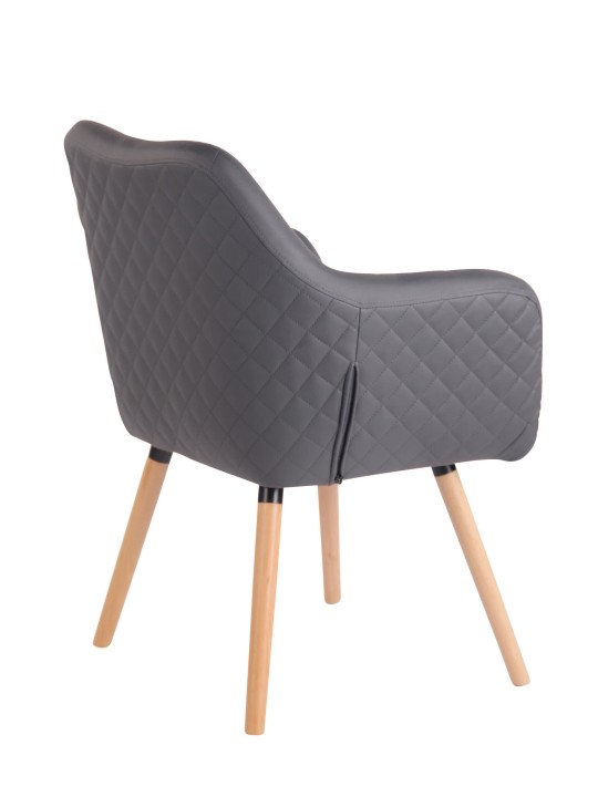 Silla de comedor Gent cuero sintético natura, gris Silla de comedor Gent cuero sintético natura, gris
