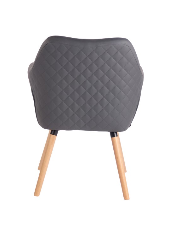 Silla de comedor Gent cuero sintético natura, gris Silla de comedor Gent cuero sintético natura, gris