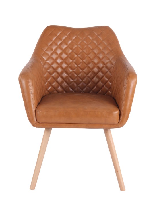 Silla de comedor Gent cuero sintético natura, marrón claro Silla de comedor Gent cuero sintético natura, marrón claro