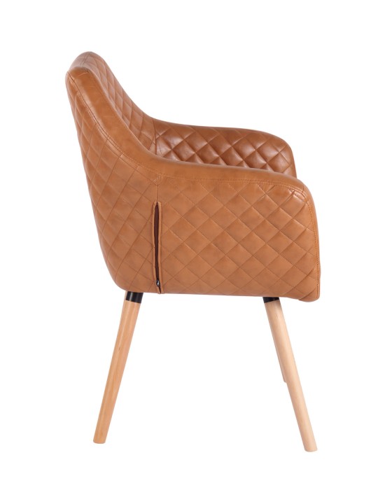 Silla de comedor Gent cuero sintético natura, marrón claro Silla de comedor Gent cuero sintético natura, marrón claro