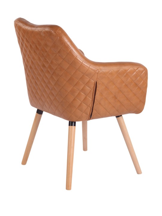 Silla de comedor Gent cuero sintético natura, marrón claro Silla de comedor Gent cuero sintético natura, marrón claro