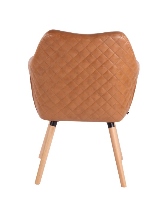 Silla de comedor Gent cuero sintético natura, marrón claro Silla de comedor Gent cuero sintético natura, marrón claro