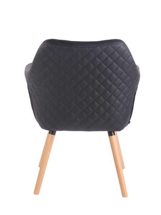 Silla de comedor Gent cuero sintético natura, negro Silla de comedor Gent cuero sintético natura, negro