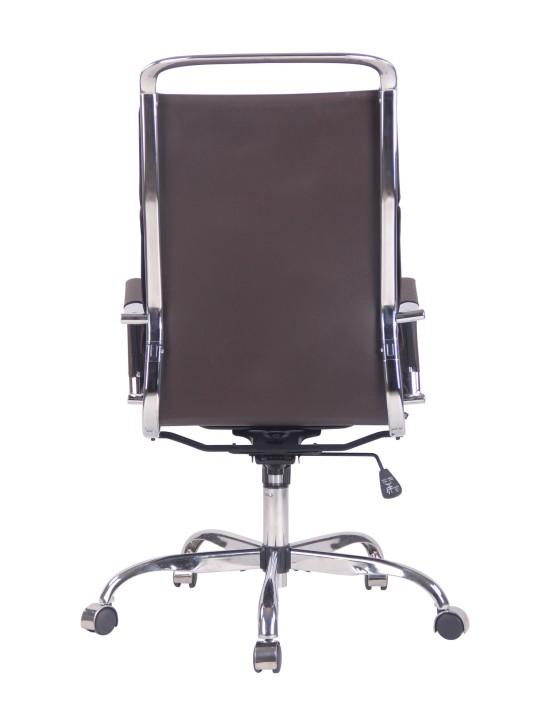 Silla de oficina Bedford piel sintética, café