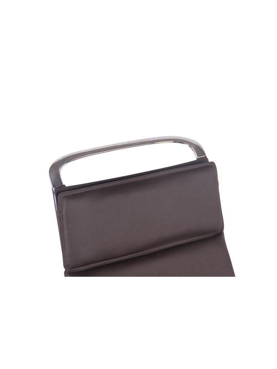 Silla de oficina Bedford piel sintética, café