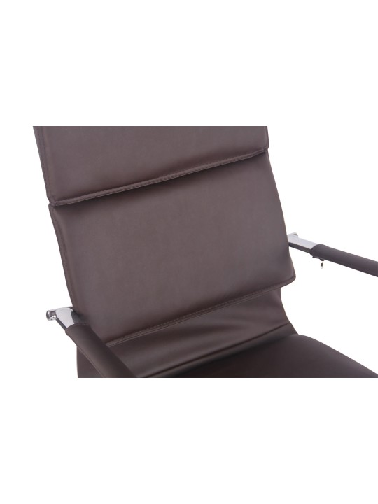 Silla de oficina Bedford piel sintética, café