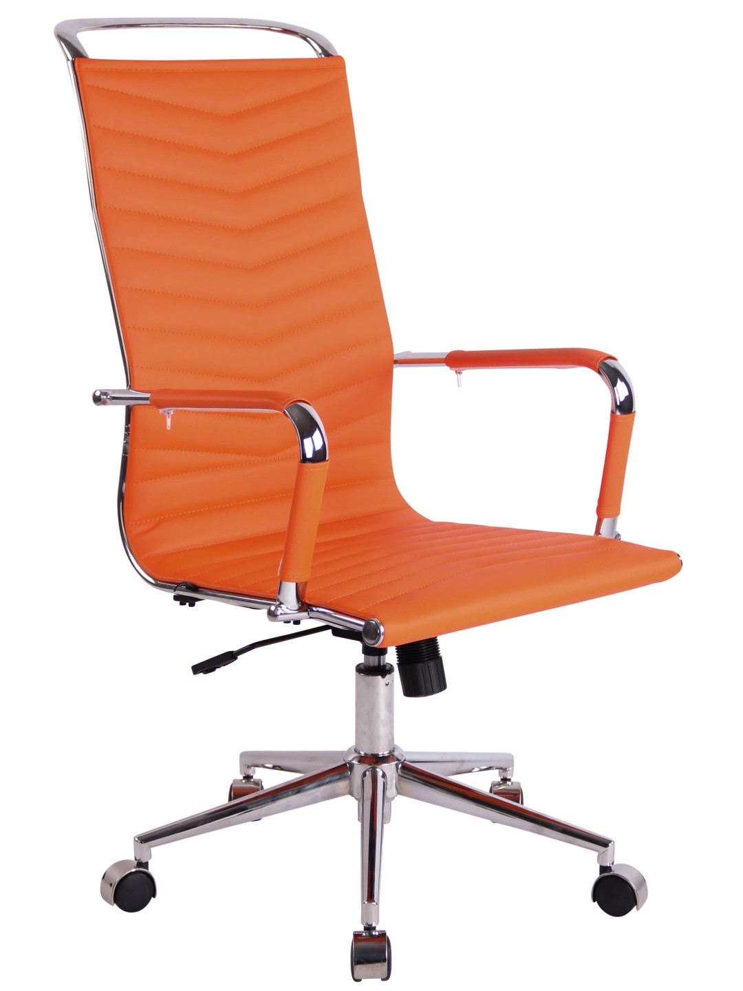 Silla de oficina Batley piel sintética, naranja