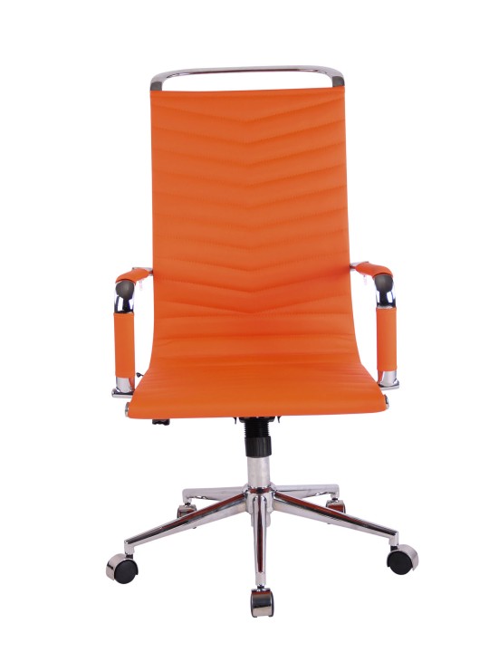 Silla de oficina Batley piel sintética, naranja