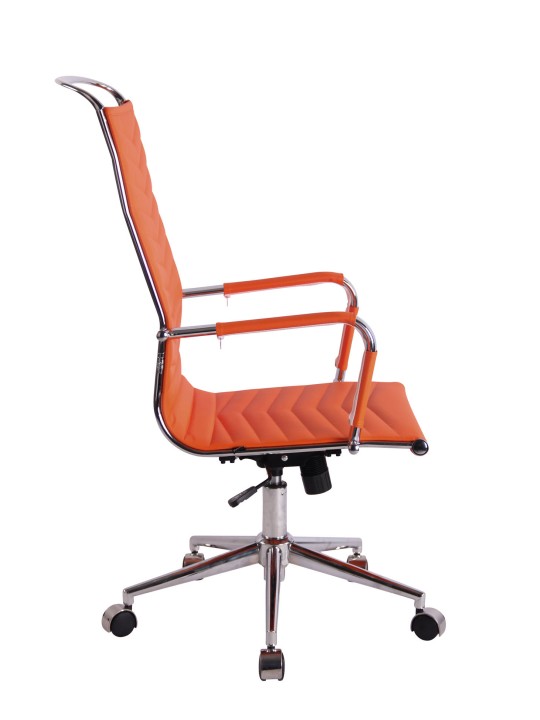 Silla de oficina Batley piel sintética, naranja