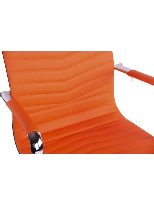 Silla de oficina Batley piel sintética, naranja