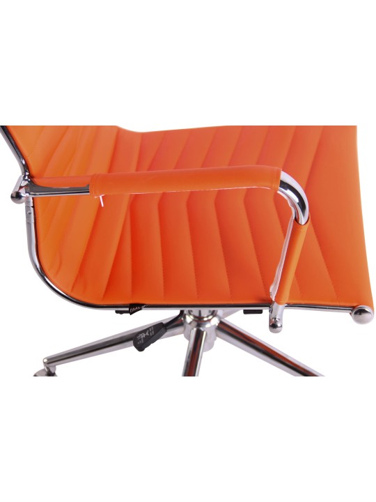 Silla de oficina Batley piel sintética, naranja